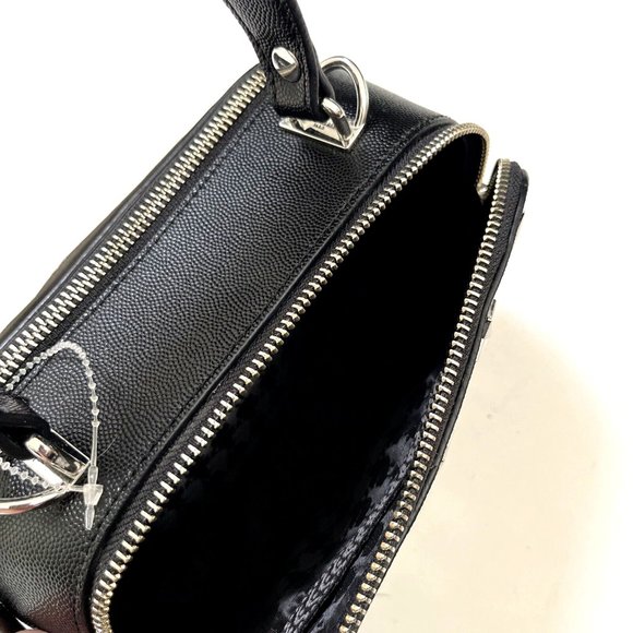 KARL LAGERFELD Paris Simone Star Studded Crossbody Top Handle Black Rhinestone - Picture 9 of 10